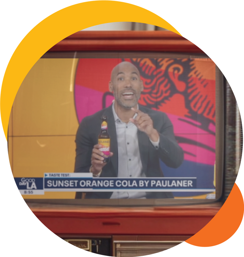 Paulaner Sunset soda featured on the news