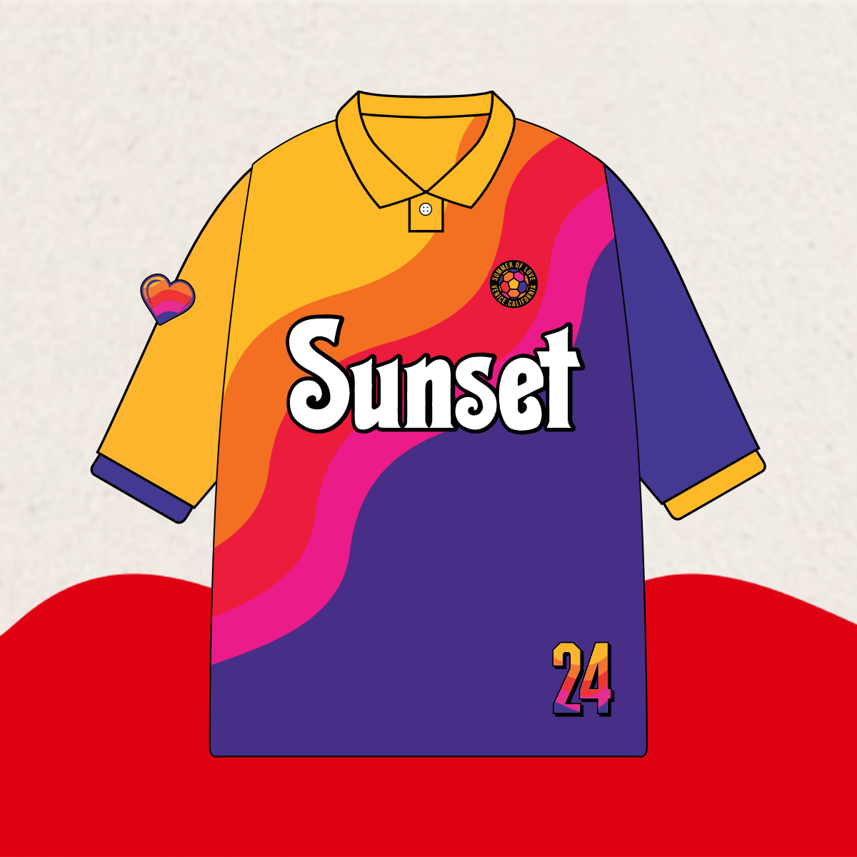 Sunset Summer of Love 24 Jersey