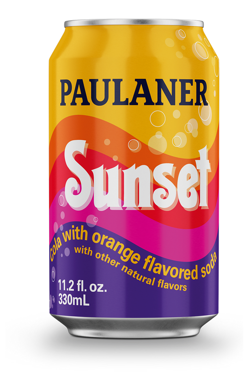 Paulaner Sunset Orange Cola can